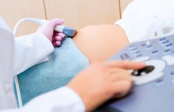 Pregnant Woman Getting Ultrasound